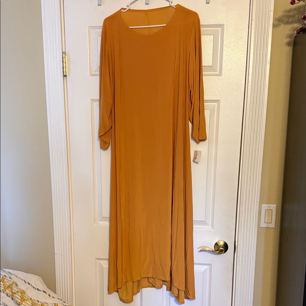 Elegant Orange Maxi Dress